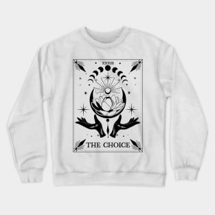 Mystic tarot card celestial design, The Choice tarot Crewneck Sweatshirt